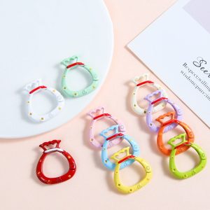 2pcs 31mm Lucky Bag Zinc Alloy Trigger Spring Keyrings