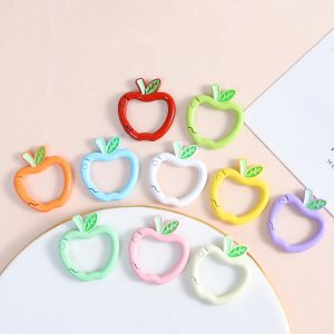 2pcs 3cm Apple Zinc Alloy Trigger Spring Keyrings