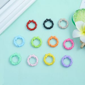 10pcs 26mm Wreath Alloy Trigger Spring Keyrings