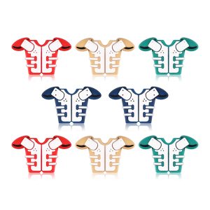 20Pcs 3D Color Olive Armor Silicone Focal Beads