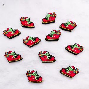 20Pcs Christmas Sleigh Grinch Silicone Focal Beads