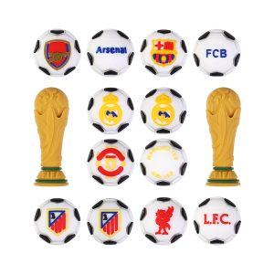 20PCs 3D World Cup Football Silicone Focal Beads