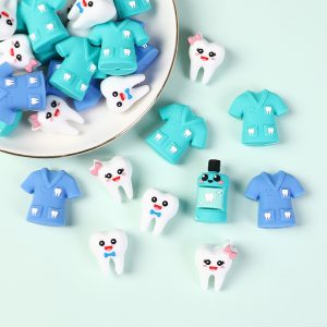 20Pcs 3D Dentist Silicone Focal Beads