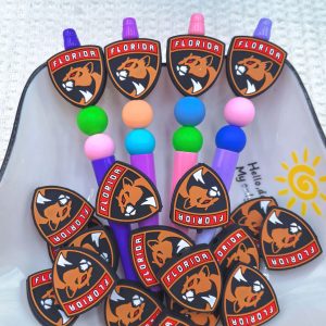 Home 296 20Pcs Brown NHL Silicone Focal Beads