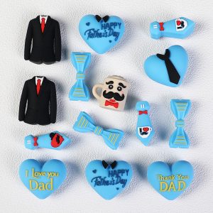 Home 294 20Pcs 3D Father'S Day Silicone Focal Beads